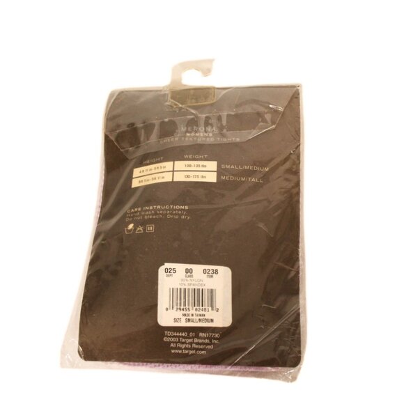 Vintage Y2K Merona 2003 Lavender Pastel Purple Fishnet Tights NWT Size Small/Med - Picture 2 of 3